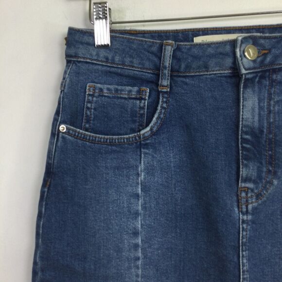 PILCRO and The Letterpress Anthropologie Womens Denim Pencil Skirt Blue Size 4 - Picture 10 of 16